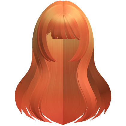 long straight hime anime hair orange