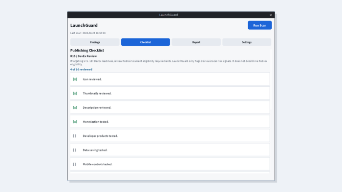 LaunchGuard - Pre-Publish Scanner preview 5