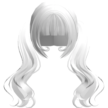 white swirly long anime flowy pigtails Roblox item