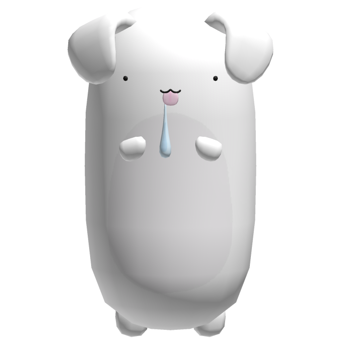  ♡ ꒰ white holdable chubby bean dog ꒱ ♡