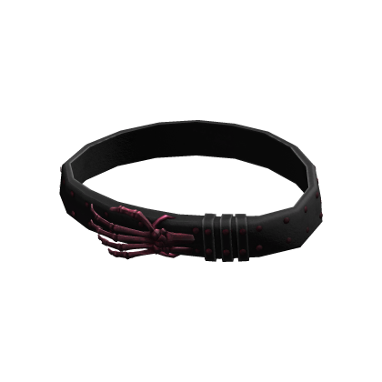 Skeleton Hand Leather Belt › Blood Red thumbnail