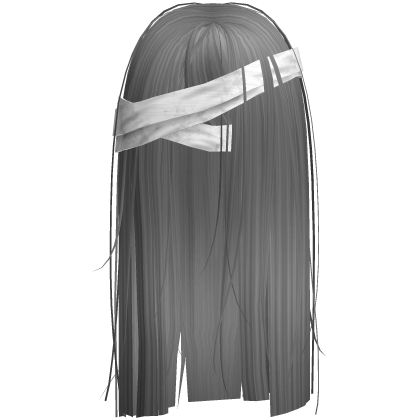 Horror Gray Hair w White Face Bandages Roblox item