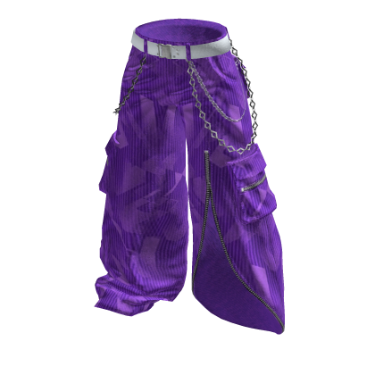 MOG - Open Zipper Purple Pants