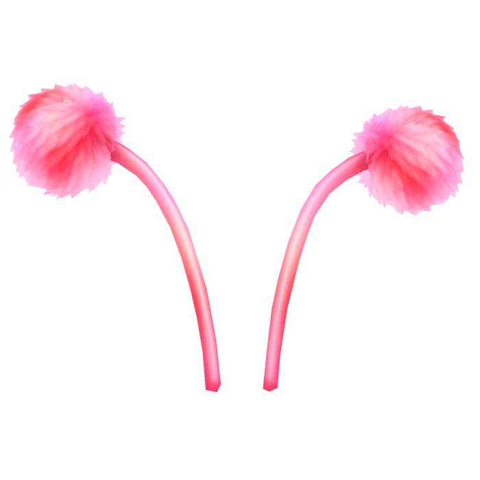 Fluffy Pink Pom-Pom Antennae
