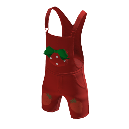❄ Red Strawberry Bow Tie Overalls [Rent & Timed] thumbnail