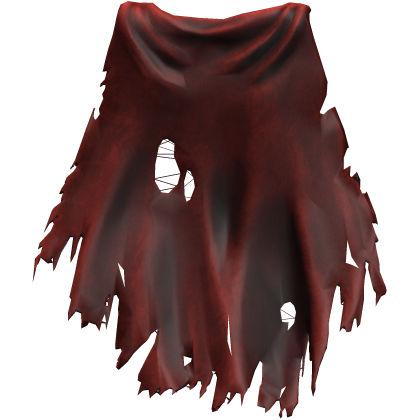 Red Old Torn Ripped Traveler Cape 