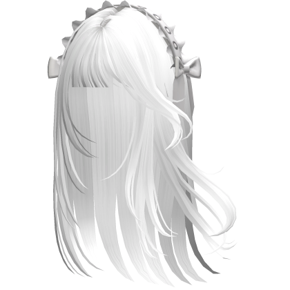 Angel Hair w/ Lace Headband (White)