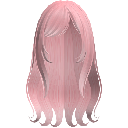 pink wispy wavy moe anime long layered hair Roblox item