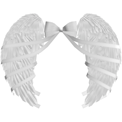 ♡ kawaii big emissive angel wings w white bow