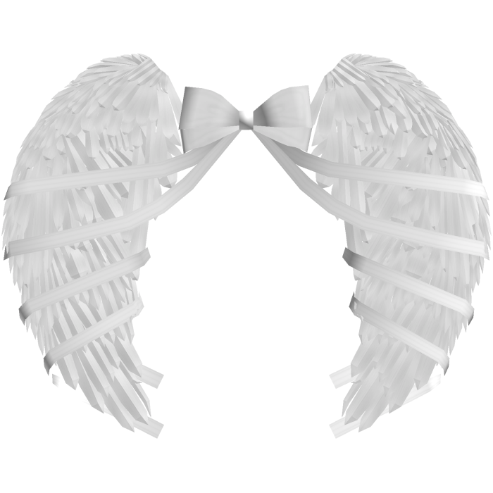 ♡ kawaii big emissive angel wings w white bow