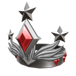 Red Sovereign Silver Ruby Crown