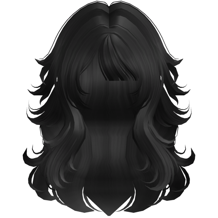 Chibi Anime Fluffy Layered Hair (Black) 