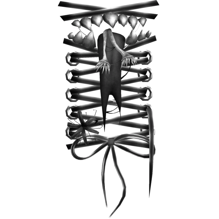 Black Creepycore Shoulder Monster Stitches [R]