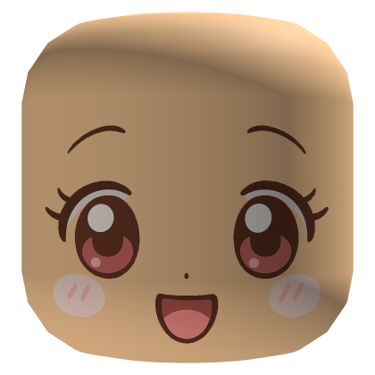 ♡ cute happy anime face, light skin Roblox item
