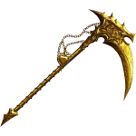 Royal Gold Ancient Demon Heart Scythe