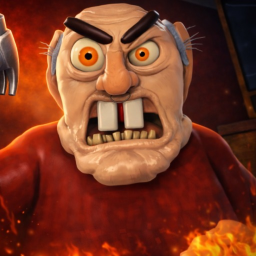 ESCAPE THE EVIL GRANDPA! (PARKOUR)