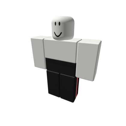 black track pants with white and red stripes Roblox