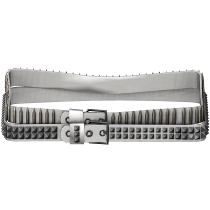 white leather bullet / studded belt