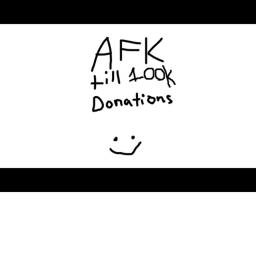 AFK UNTIL DONATED IOO,OOO