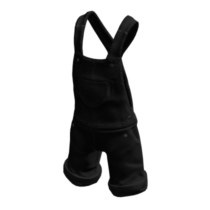 Stylish Short Overalls (Black) thumbnail