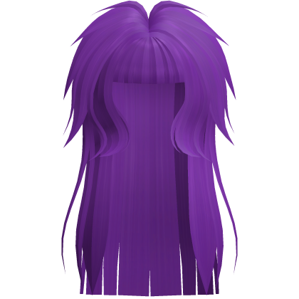 Long Emo Purple Messy Shaggy Hime Hair