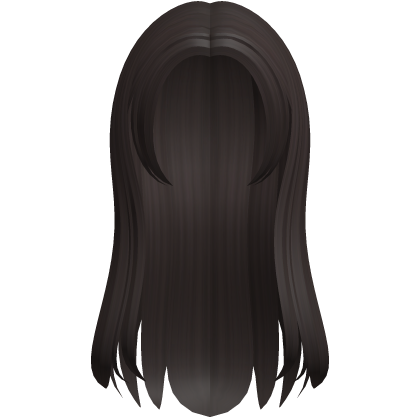 long simple sweet dark brown hair Roblox item