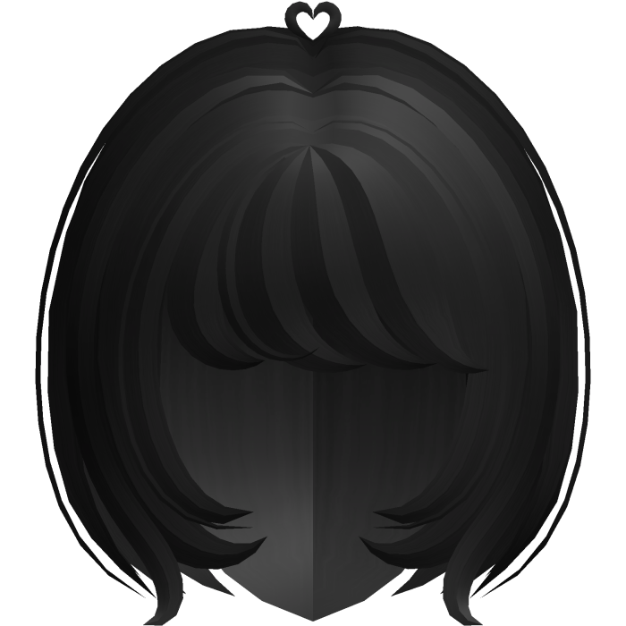 ꒰ ୨୧ ꒱ cute fluffy bob with heart in black