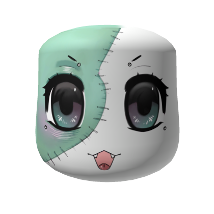 Stitched Y2K Zombie Chibi Moe Face – Creepy Cute Roblox item