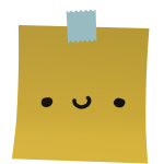 Cute Sticky Note Mask