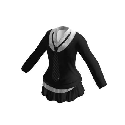 Preppy Tie Skirt (black)