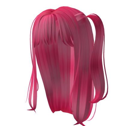♡ Cute pink long hair with ponytail Roblox item