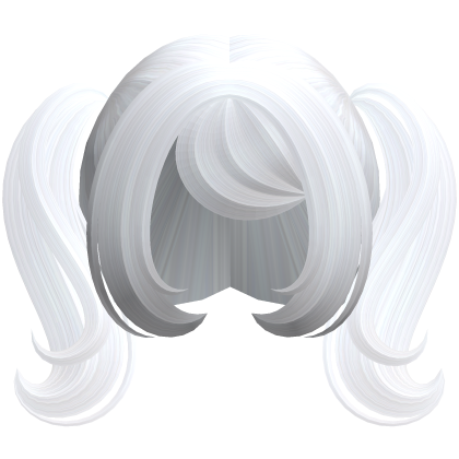 Cute Dolly Curly Pigtails (White)