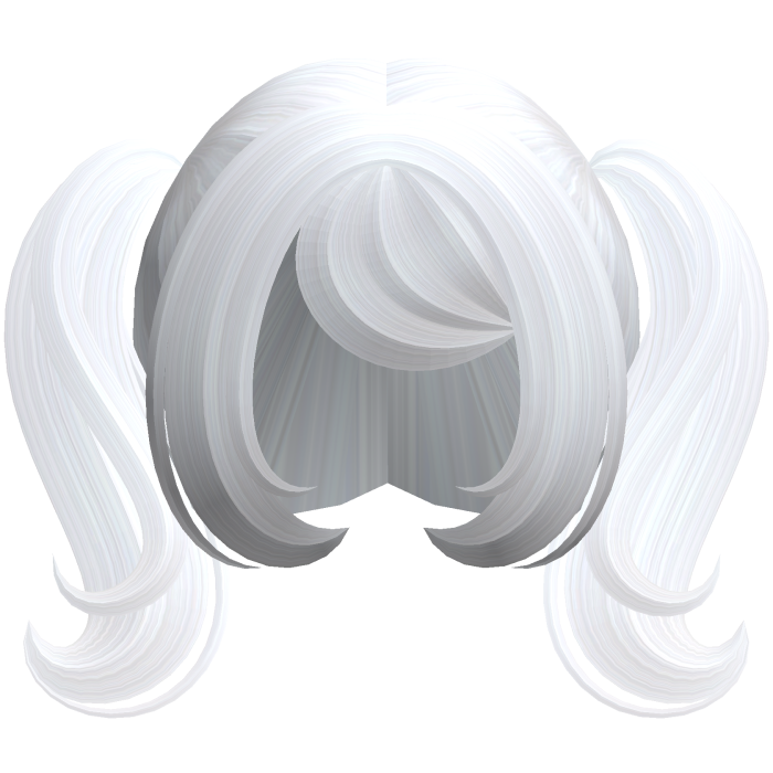 Cute Dolly Curly Pigtails (White)