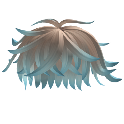 Fluffy Messy Blonde and Blue Hair Roblox item