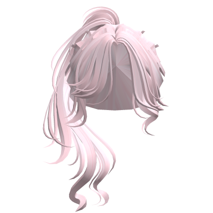 Wispy Swirly Ponytail Hair (Light Pink) Roblox item