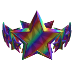 Rainbow Triangular Star Crown