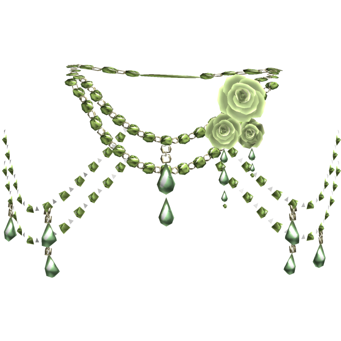 Green Body Front Jewelry w Roses 3.0