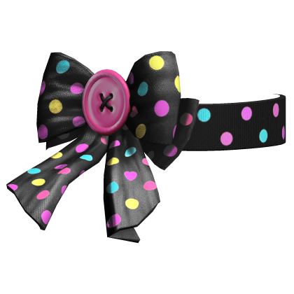 Black Multicolor Confetti Button Choker Roblox item