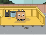 Cat inside a box