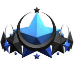 Blue & Black Starstruck Crown