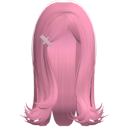 pink cute girly shoujo long hair Roblox item
