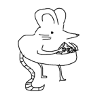 the rat eating cheese