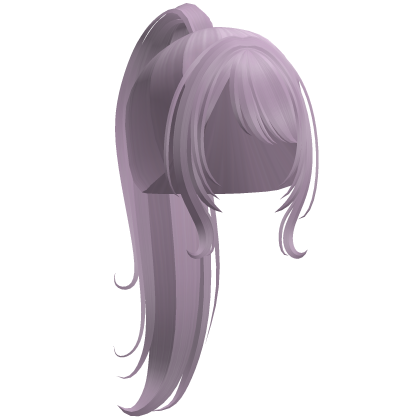 Long Ponytail Light Purple Hair W Bangs Roblox item
