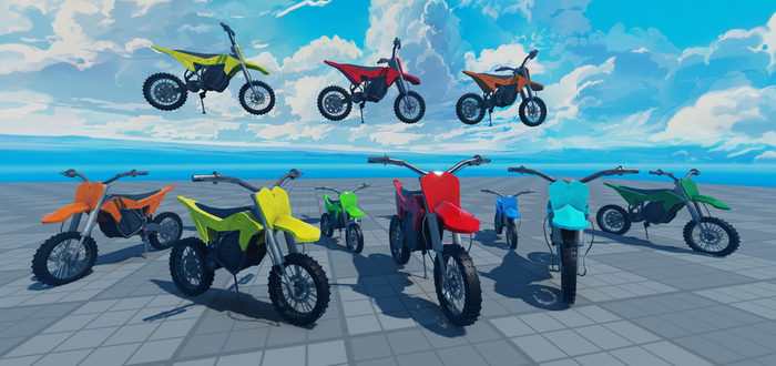  Stylized Roblox Cartoony Bikes Assets Pack preview 2