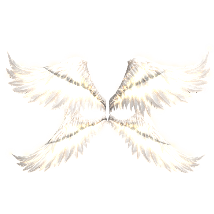 Emissive White Angel Glowing WINGS