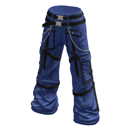 aprelle Y2k Warrior Cargo Pants Blue and Black