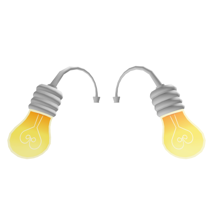 Yellow & white heart LightBulb / bulb antennae