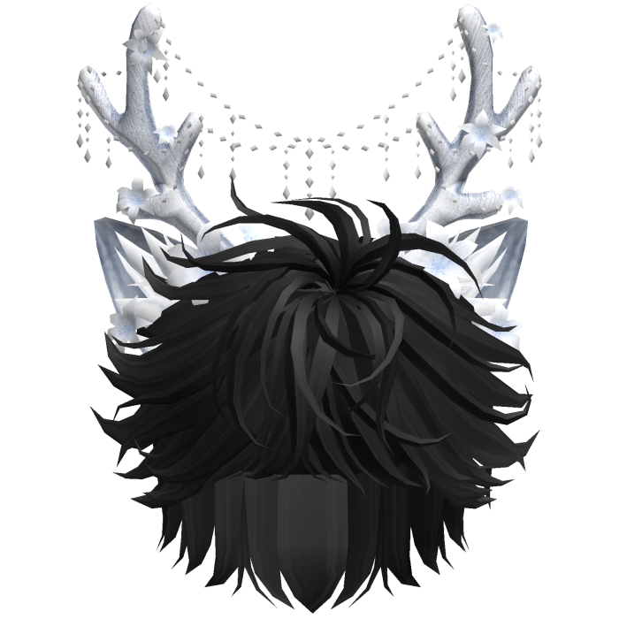 Christmas Messy Hair w/ Antlers