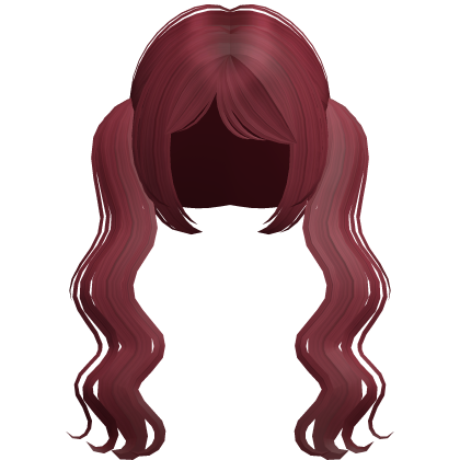 Wavy Long Cute Pigtails Moe Red