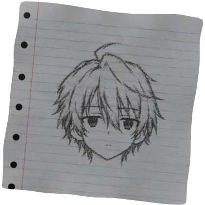 Anime Boy Drawing Paper